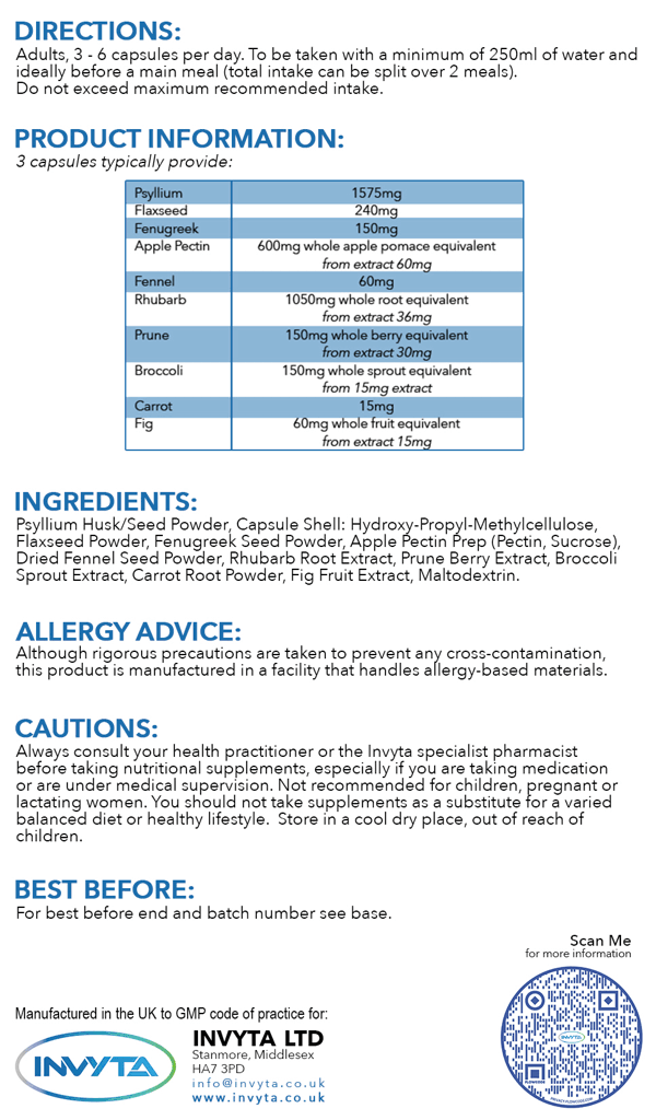 InvytaPsyllium Plus Dietary Fibre Complex 100 capsules